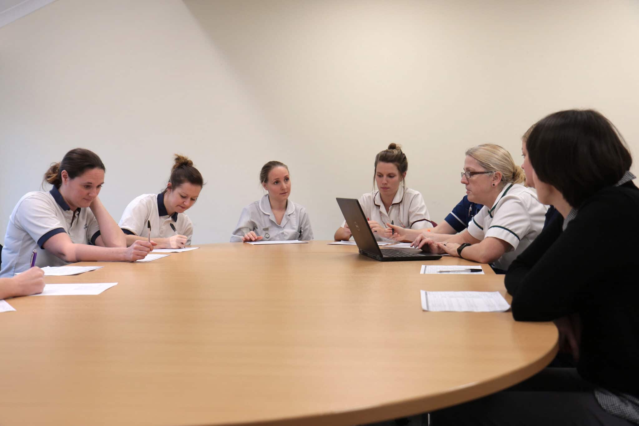Nurses around a table